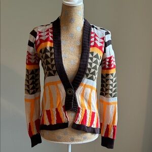 SPARROW GEOMETRIC SWEATER CARDIGAN M